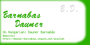 barnabas dauner business card